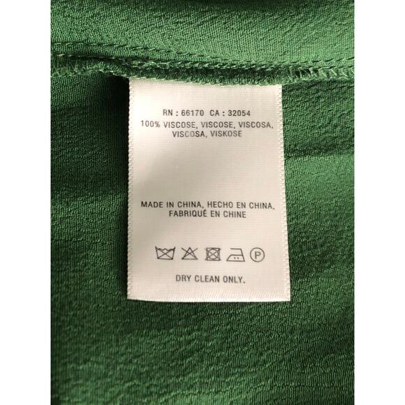 Maeve Women's Small Cape Sleeve Gathered Front Top Green - Picture 6 of 6